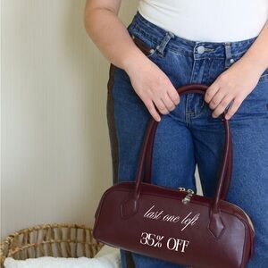 Elegant Burgundy Handbag